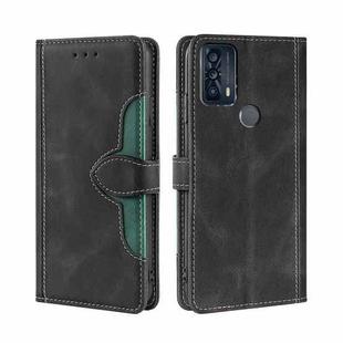 For TCL 20B/6159K Stitching Skin Feel Magnetic Buckle Horizontal Flip PU Leather Case(Black)