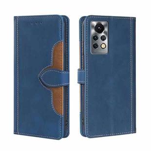 For Infinix Hot 11S/X6812 Stitching Skin Feel Magnetic Buckle Horizontal Flip PU Leather Case(Blue)