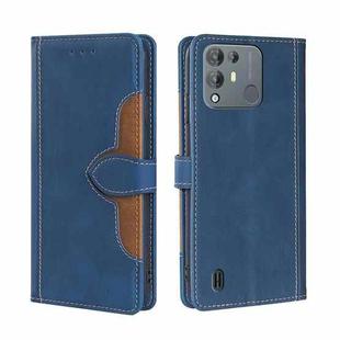 For Blackview A55 Pro Stitching Skin Feel Magnetic Buckle Horizontal Flip PU Leather Case(Blue)