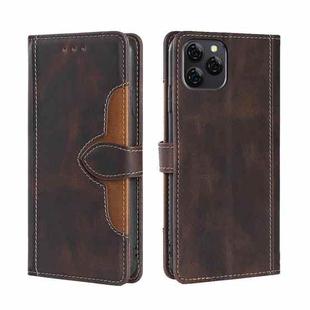 For Blackview A95 Stitching Skin Feel Magnetic Buckle Horizontal Flip PU Leather Case(Brown)