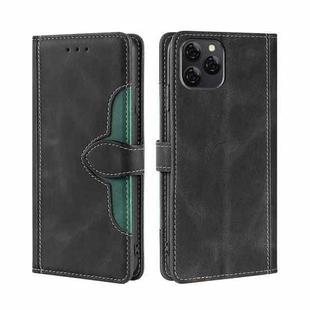 For Blackview A95 Stitching Skin Feel Magnetic Buckle Horizontal Flip PU Leather Case(Black)
