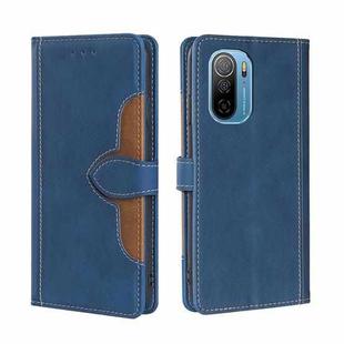 For Ulefone Note 13P Stitching Skin Feel Magnetic Buckle Horizontal Flip PU Leather Case(Blue)