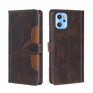 For UMIDIGI A13/A13 Pro/A13S Stitching Skin Feel Magnetic Buckle Horizontal Flip PU Leather Case(Brown)