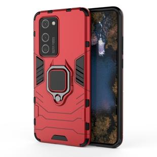 For Huawei P40 Pro PC + TPU Shockproof Protective Case with Magnetic Ring Holder(Red)
