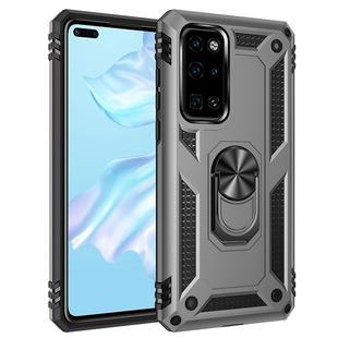 For Huawei P40 Shockproof TPU + PC Protective Case with 360 Degree Rotating Holder(Grey)