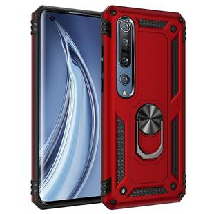 For Xiaomi Mi 10 Pro Shockproof TPU + PC Protective Case with 360 Degree Rotating Holder(Red)