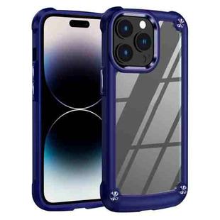 For iPhone 14 Pro Max TPU + PC Lens Protection Phone Case (Blue)