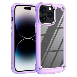 For iPhone 14 Pro Max TPU + PC Lens Protection Phone Case (Purple)