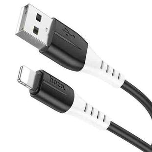 hoco X82 2.4A USB to 8 Pin Silicone Charging Data Cable,Length: 1m(Black)