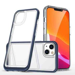 For iPhone 14 Clear Acrylic + PC + TPU Shockproof Phone Case (Navy Blue)