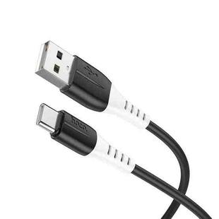 hoco X82 3A Micro USB to USB-C / Type-C Silicone Charging Data Cable,Length: 1m(Black)