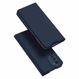 For Motorola Moto E32 DUX DUCIS Skin Pro Series PU + TPU Leather Phone Case(Blue)