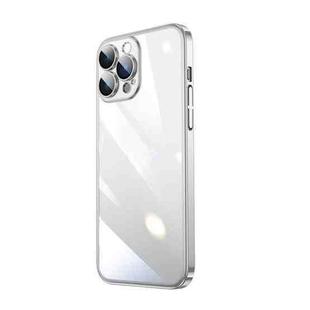 For iPhone 12 Pro Max Transparent Electroplated PC Phone Case(Silver)