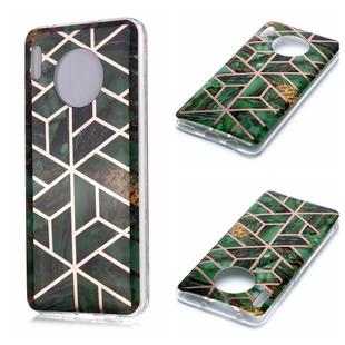 For Huawei Mate 30 Plating Marble Pattern Soft TPU Protective Case(Green)
