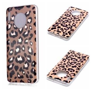 For Huawei Mate 30 Plating Marble Pattern Soft TPU Protective Case(Leopard)