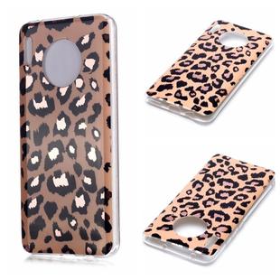 For Huawei Mate 30 Pro Plating Marble Pattern Soft TPU Protective Case(Leopard)