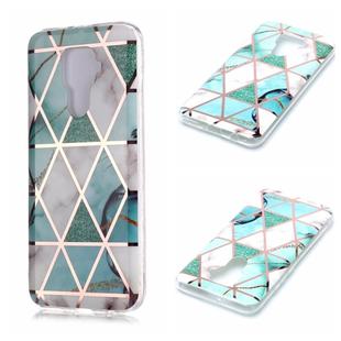 For Huawei Mate 30 Lite / nova 5i Pro Plating Marble Pattern Soft TPU Protective Case(Green White)