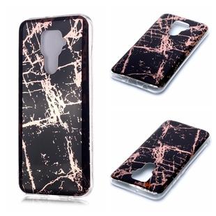 For Huawei Mate 30 Lite / nova 5i Pro Plating Marble Pattern Soft TPU Protective Case(Black Gold)