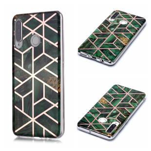 For Huawei P30 lite Plating Marble Pattern Soft TPU Protective Case(Green)