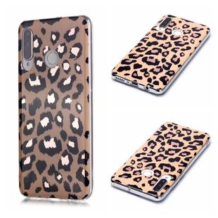 For Huawei P30 lite Plating Marble Pattern Soft TPU Protective Case(Leopard)