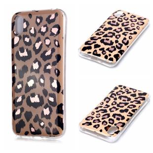 For Huawei Y5 (2019) Plating Marble Pattern Soft TPU Protective Case(Leopard)
