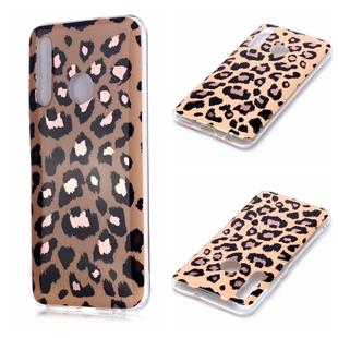 For Huawei Honor 10 Lite Plating Marble Pattern Soft TPU Protective Case(Leopard)