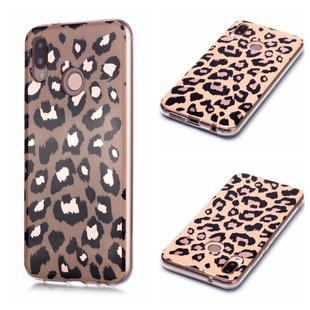 For Huawei P20 lite /  nova 3e Plating Marble Pattern Soft TPU Protective Case(Leopard)