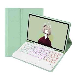 For Samsung Galaxy Tab S8 / S7 A700B-AS Candy Color Backlight Bluetooth Keyboard Leather Tablet Case(Light Green)