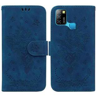 For Infinix Smart 5 X657 / Hot 10 Lite Butterfly Rose Embossed Leather Phone Case(Blue)