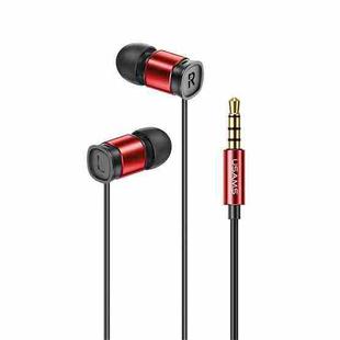 USAMS EP-46 Mini 3.5mm Aluminum Alloy In-Ear Wired Earphone, Length: 1.2m(Red)