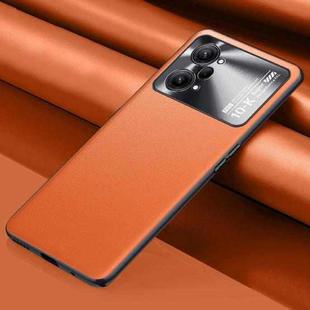 For OPPO K10 Pro Plain Skin Leather Phone Case(Orange)