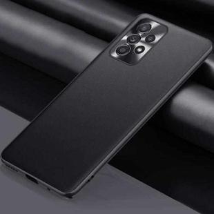 For Samsung Galaxy A53 5G Plain Skin Leather Phone Case(Black)