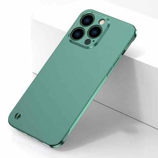 For iPhone 13 Pro Electroplating Frosted Frameless Phone Case (Green)