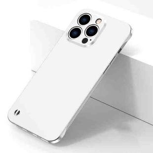 For iPhone 13 Pro Electroplating Frosted Frameless Phone Case (White)