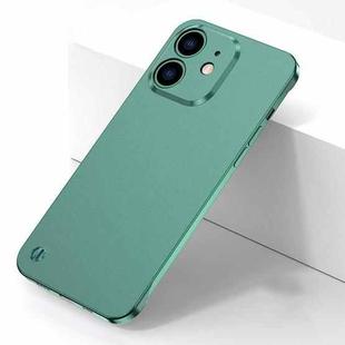 Electroplating Frosted Frameless Phone Case For iPhone 12(Green)