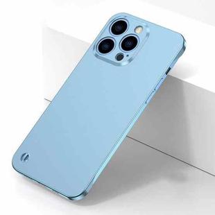Electroplating Frosted Frameless Phone Case For iPhone 11 Pro Max(Light Blue)