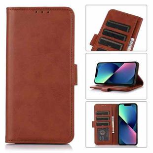 For iPhone 14 Cow Texture Leather Phone Case (Brown)