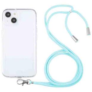 For iPhone 13 mini Lanyard Transparent TPU Phone Case (Sky Blue)