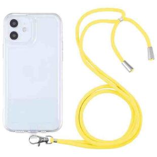 For iPhone 11 Lanyard Transparent TPU Phone Case (Yellow)