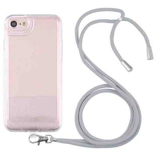 For iPhone SE 2022 / SE 2020 / 8 / 7 Lanyard Transparent TPU Phone Case(Grey)