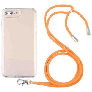 Lanyard Transparent TPU Phone Case For iPhone 7 Plus / 8 Plus(Orange)
