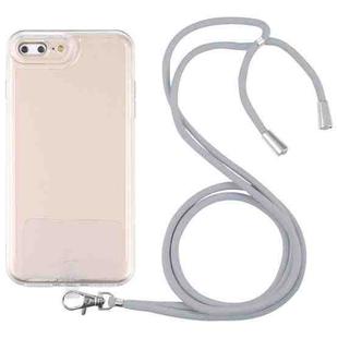 Lanyard Transparent TPU Phone Case For iPhone 7 Plus / 8 Plus(Grey)