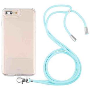 Lanyard Transparent TPU Phone Case For iPhone 7 Plus / 8 Plus(Sky Blue)