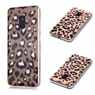 For Galaxy A8 (2018) Plating Marble Pattern Soft TPU Protective Case(Leopard)