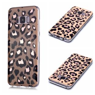 For Galaxy S8+ Plating Marble Pattern Soft TPU Protective Case(Leopard)