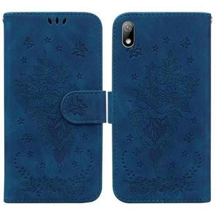 For Huawei Y5 2019 / Honor 8S Butterfly Rose Embossed Leather Phone Case(Blue)