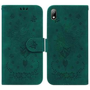 For Huawei Y5 2019 / Honor 8S Butterfly Rose Embossed Leather Phone Case(Green)