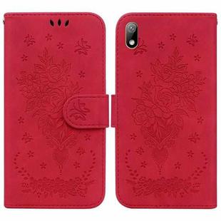 For Huawei Y5 2019 / Honor 8S Butterfly Rose Embossed Leather Phone Case(Red)