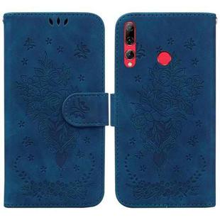 For Huawei P Smart Z / Y9 Prime 2019 Butterfly Rose Embossed Leather Phone Case(Blue)