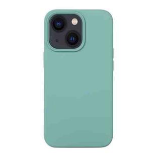 For iPhone 14 Liquid Silicone Phone Case (Pine Needle Green)